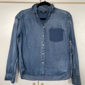 Blue denim shirt